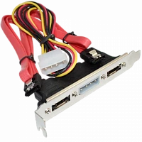 Планка в системный блок 2 eSATA(внешн)/molex 