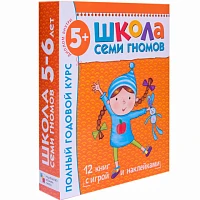 Годовой комплект "Школа Семи Гномов 5-6 лет. Полный годовой курс (12 книг с играми и наклейками)"